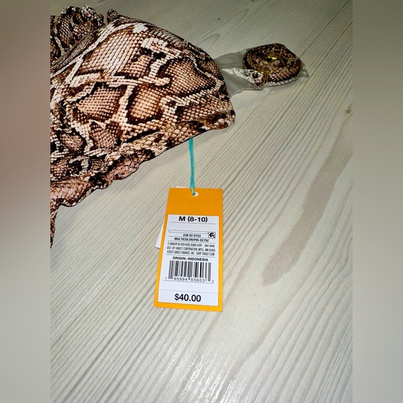 Kona Sol Snake Print One Piece Bathing Suit - Picture 2 of 3